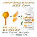 ADIOS HINCHAZON Y DOLORES CON TURMERIC 60 CÁPSULAS + ENVIO GRATIS