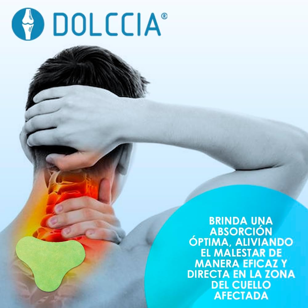 PARCHES NATURALES PARA EL DOLOR DE CUELLO DOLCCIA ® 1 PACK DE 12 PARCHES