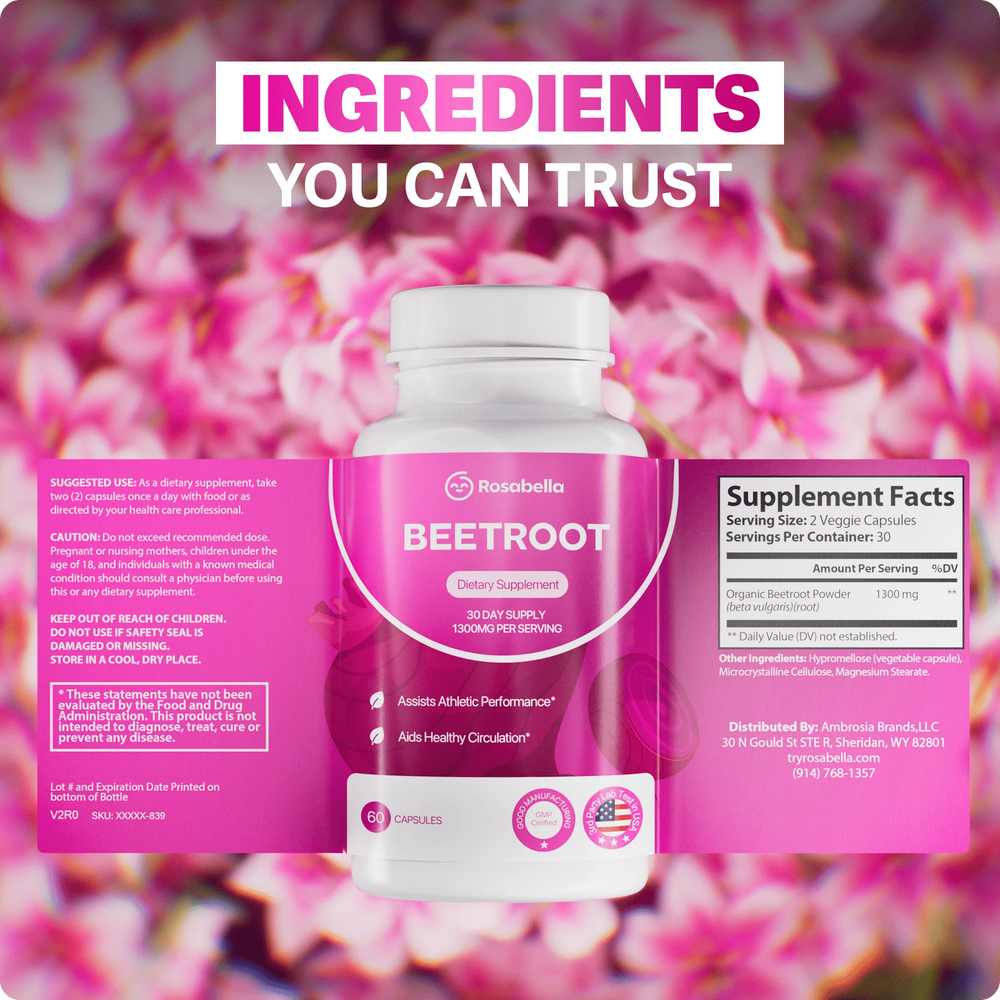 Beetroot 60 Caps - Presión Arterial Saludable y Circulación Natural - Un Aporte de Energía