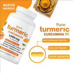 ADIOS HINCHAZON Y DOLORES CON TURMERIC 60 CÁPSULAS + ENVIO GRATIS