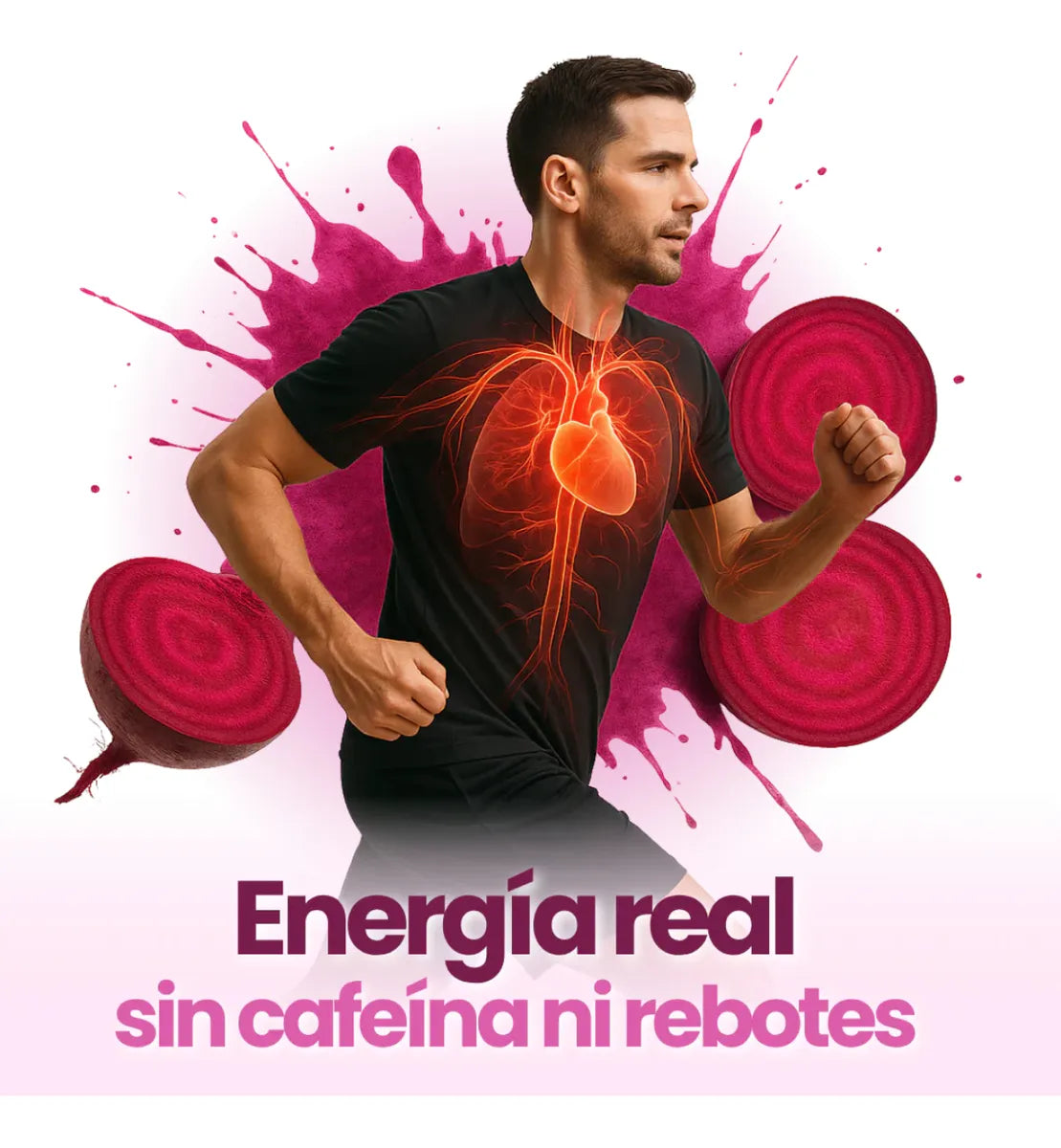 Beetroot 60 Caps - Presión Arterial Saludable y Circulación Natural - Un Aporte de Energía