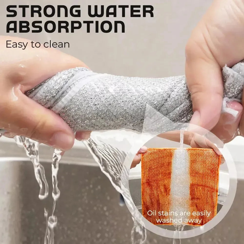 ScrubMaster© Pro-Limpieza: Pack de 6 Paños Metálicos para la Suciedad más Difícil