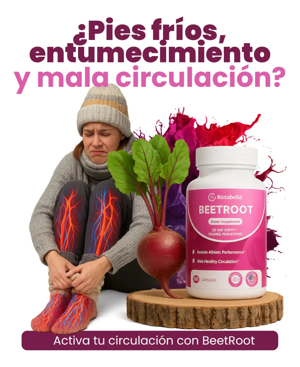 Beetroot 60 Caps - Presión Arterial Saludable y Circulación Natural - Un Aporte de Energía