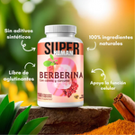 Berberina 150 Cápsulas- Cápsulas de Equilibrio de la Glucosa y Prevención Diabética con Canela y Cúrcuma + Envio Gratis