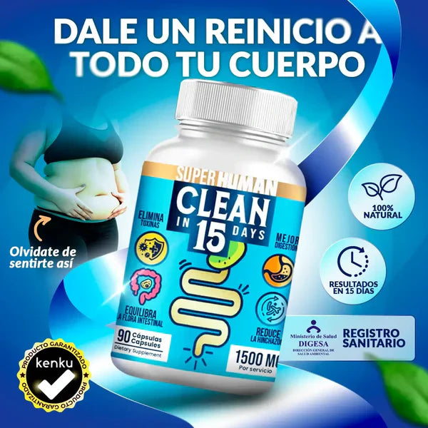 Clean15™ Limpieza Completa Estomacal en 15 días + ENVIO GRATIS