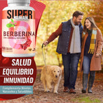 Berberina 150 Cápsulas- Cápsulas de Equilibrio de la Glucosa y Prevención Diabética con Canela y Cúrcuma + Envio Gratis